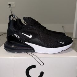 NIKE- AIR MAX 270- MEN’S 9.5- BLACK/ ANTHRACITE-WHITE- Clean W/Box