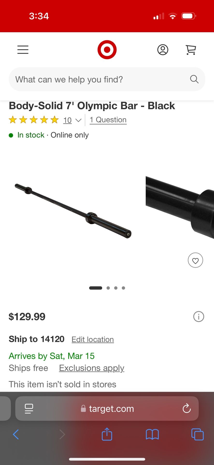 7 Foot Weightlifting Bar
