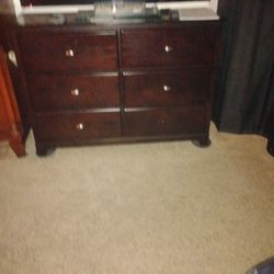 Dark Oak Wood Dresser Brand New 6 Drawers