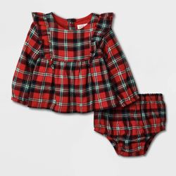 Cat & Jack Size 0-3 Holiday Dress