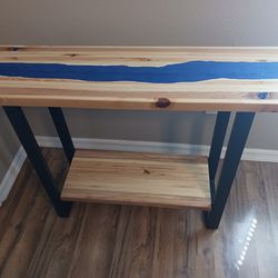 Entry/ Console Table  With Epoxy River 