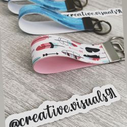 Faux leather keychains And wristlets