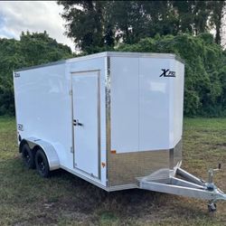 New 2026 Alcom 7 x 14 aluminum enclosed cargo trailer 7k gvwr