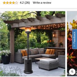 Fire Sense Matte Black Patio Heater