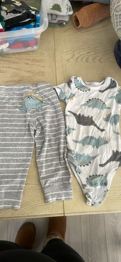 Carter’s Dino onesie and pant set size 18 months