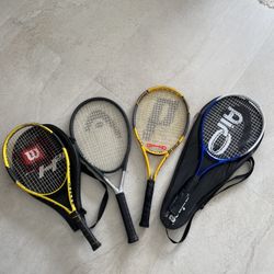 Set of used Tennis rackets