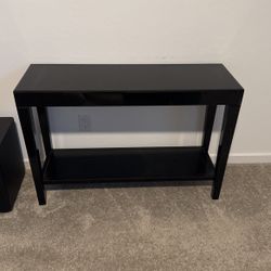 Glass Top Console Table