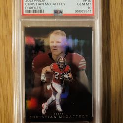 Christian McCaffrey PSA 10 Prizm Profiles Case Hit