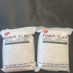 White Modeling Foam Clay Air Dry art craft build -1.1 Lbs