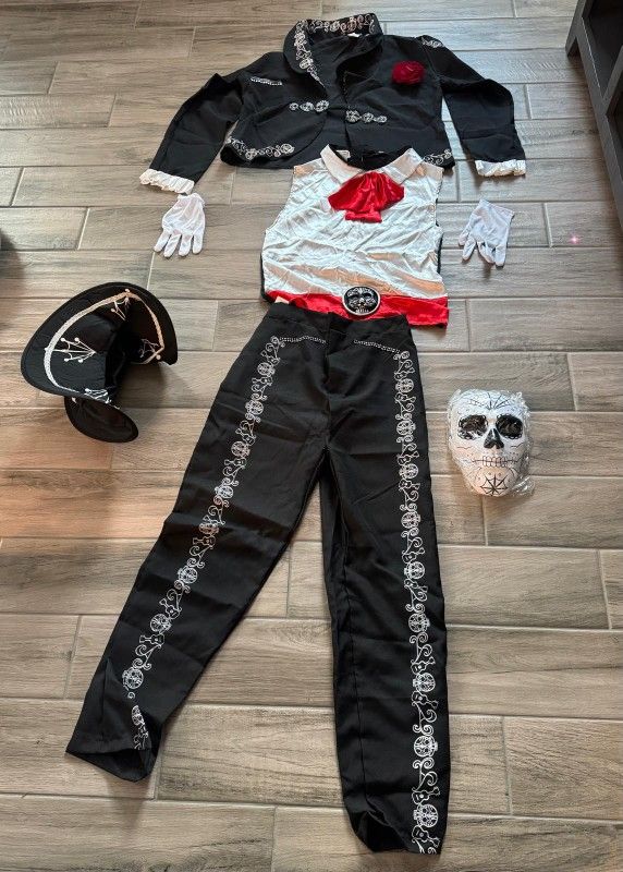 For Men Mariachi Costume Pants Size M Coat Size L