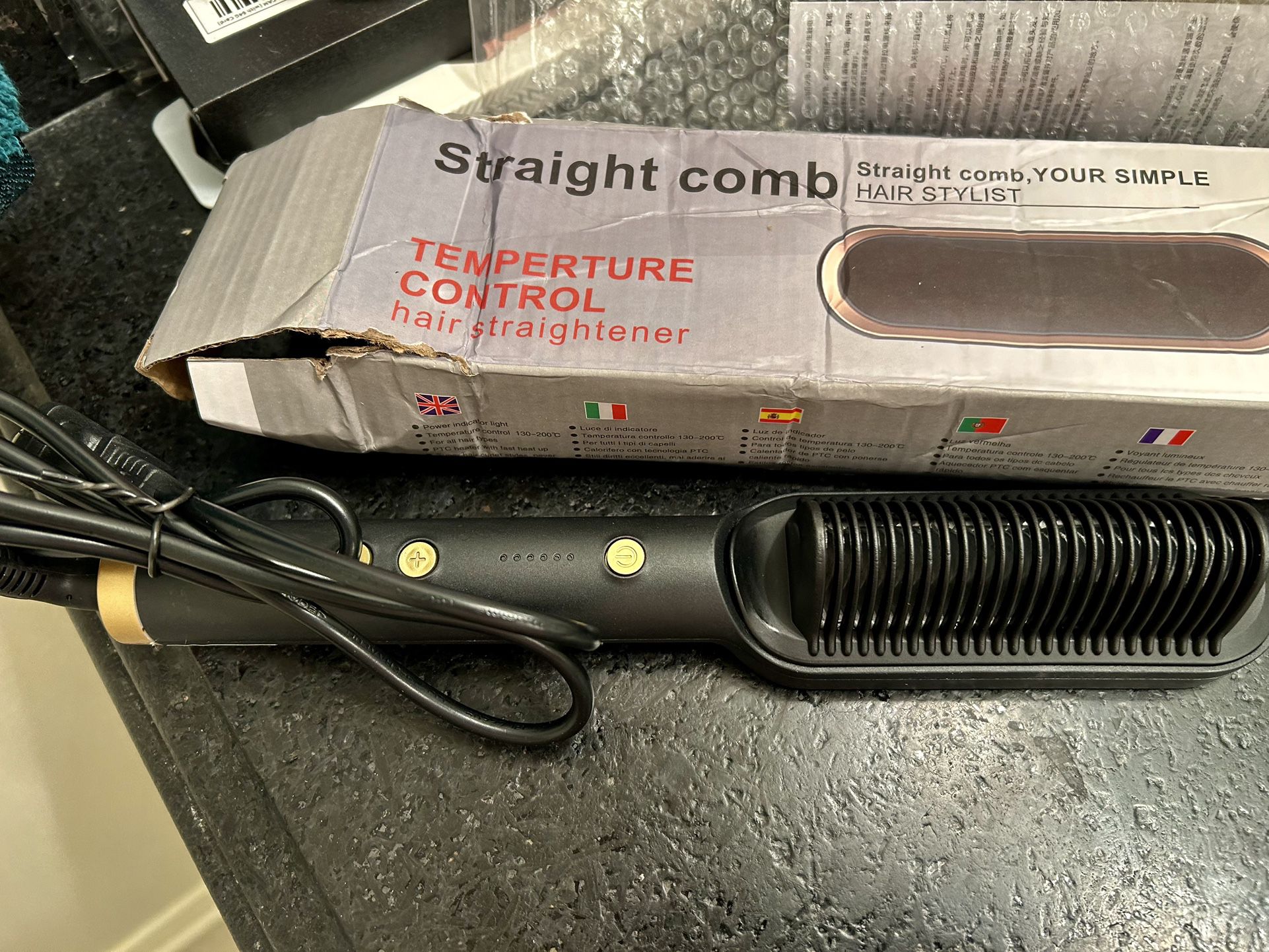 Straightener  Comb Brush