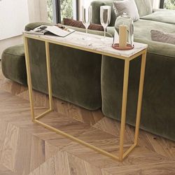 Gold Entryway Console Table (We Have 4 Available - Price Is Per)