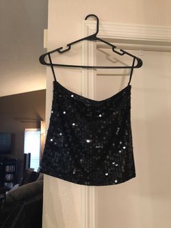 Dressy sequence halter top large