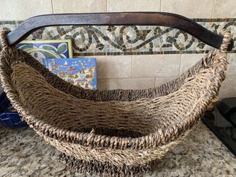 Pier1 Imports - decor basket with wood handle 