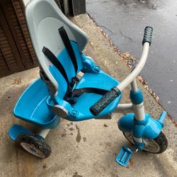 Blue Little Tikes Trike Bicycle Tricycle Bike used outside 