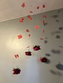 22 Handmade Hanging Rose Ceiling Decorations