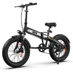 Electric Bike for Adults - Foldable 20 x 4.0 Fat Tire Electric Bicycle 500W Brushless Motor,Removable Battery Up to 24Mph,7 Speed Lockable Suspension 