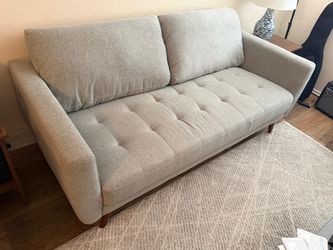 Mid-Century Modern Tufted Loveseat Sofa