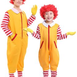 Ronald Mcdonald Clown Costume Youth, Halloween Cosplay