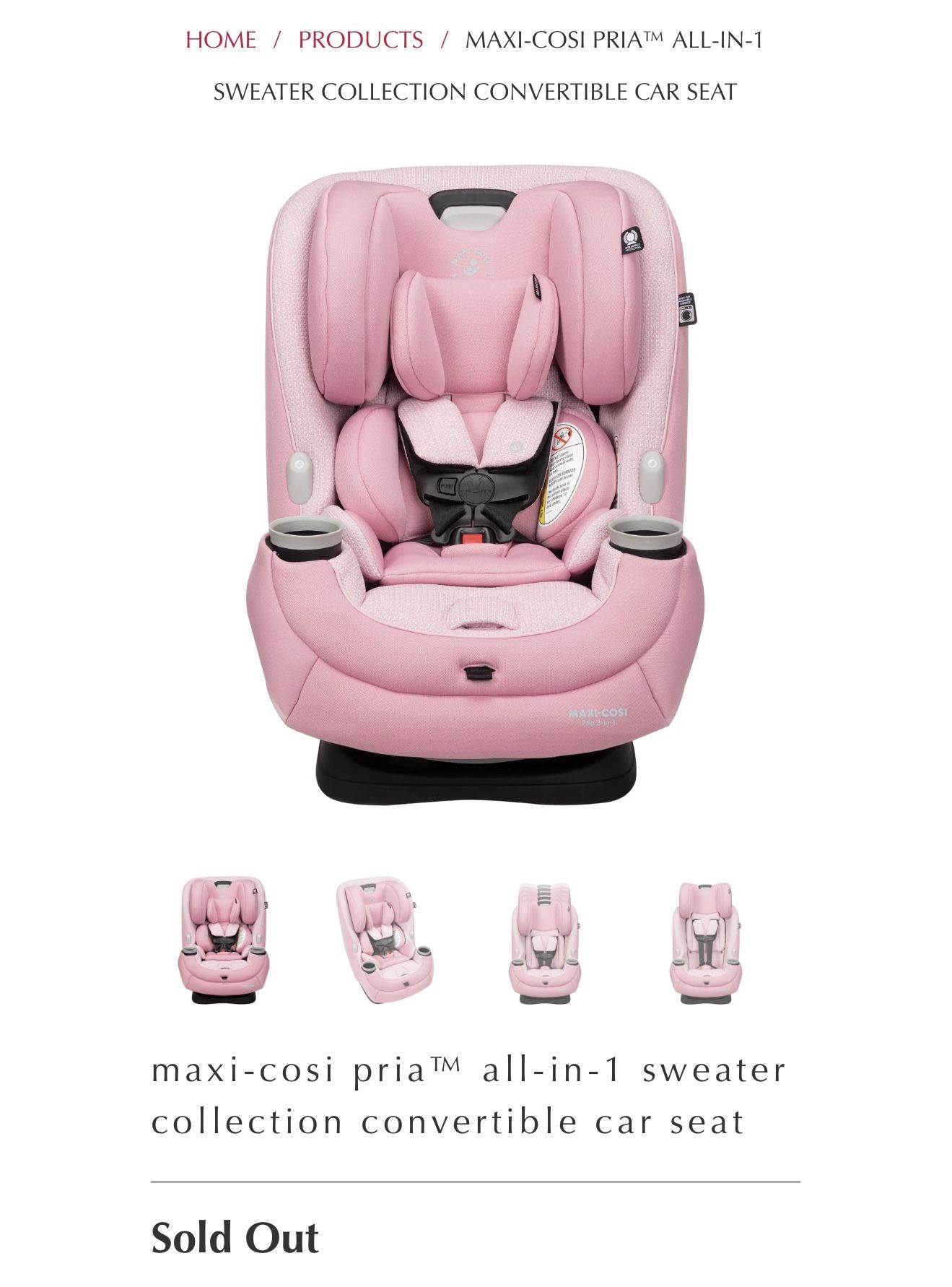 Pink Car Seat