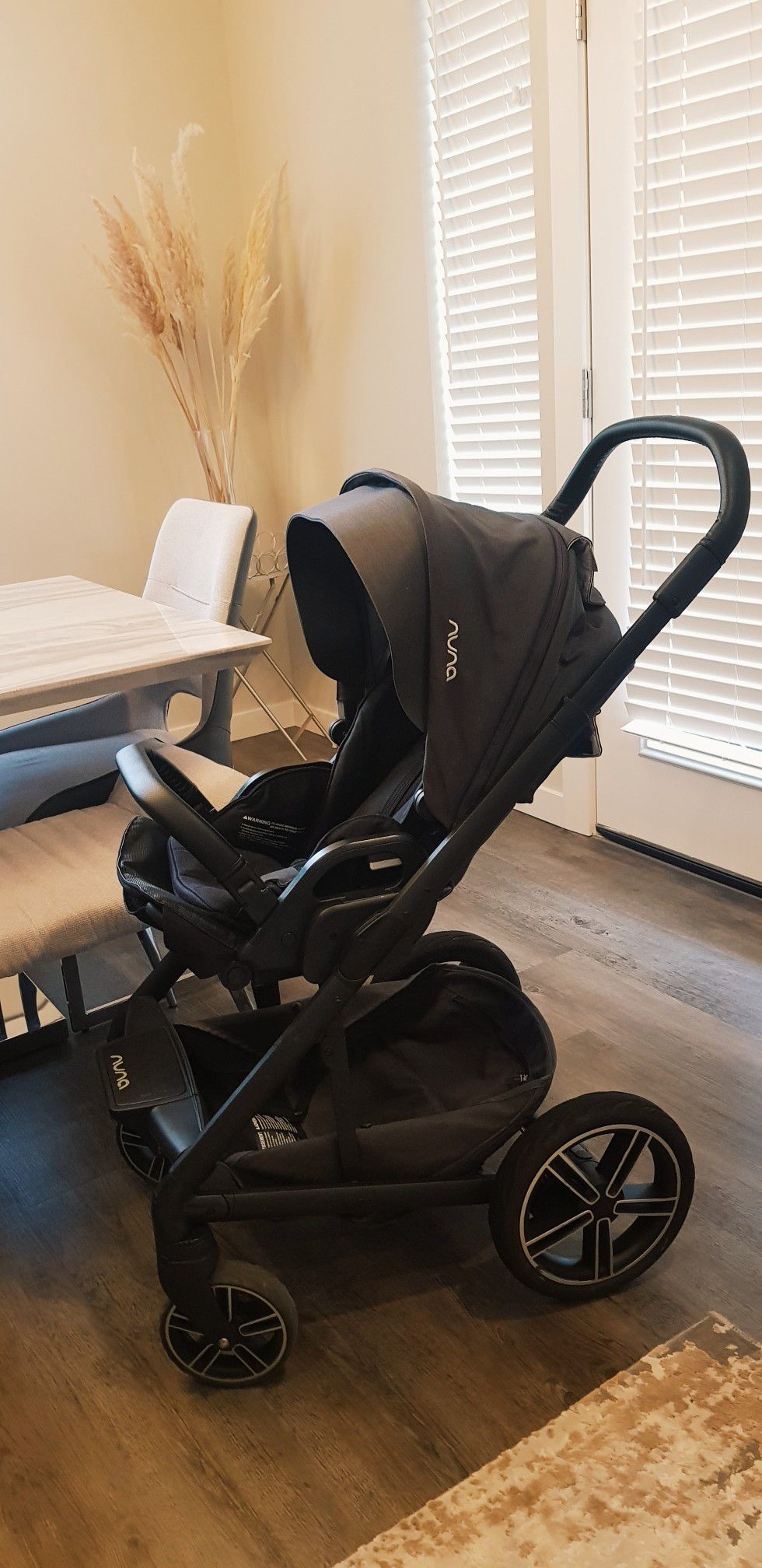 Nuna stroller with bassinet and extras