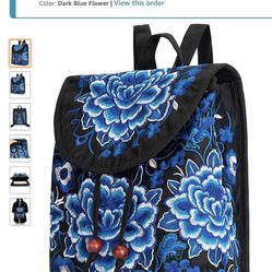 Brand: surrylake Canvas Backpack Purse for Women Boho Backpack Vintage Embroidered Travel Shoulder Bag for Women Girls