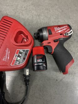 Milwaukee M12 Fuel Impact Driver, Battery, Charger
