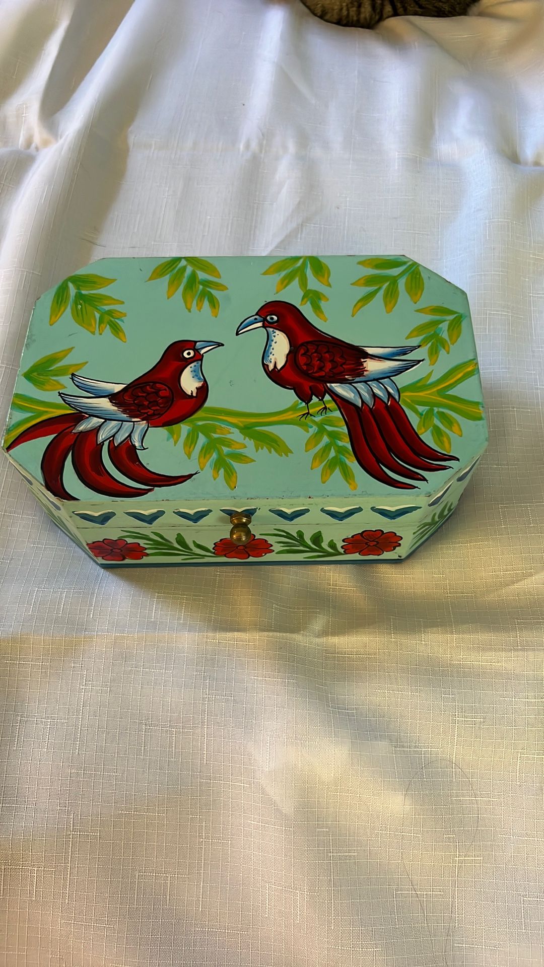 Box Bird HandPainted 