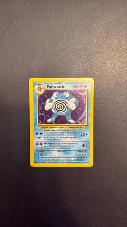 Poliwrath 13/102 Base Set 1999 Holo Rare English Pokemon TCG decent condition