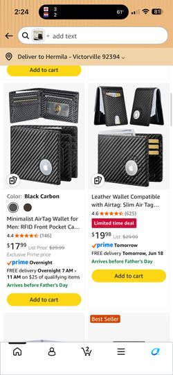 Furid Men Wallet with Money clip and AirTag