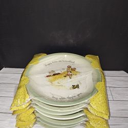 Vintage 1970's Holly Hobbie 10.5" Collector’s Plates Set Of 7 American Greetings