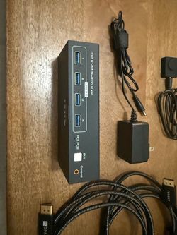 120Hz/120FPS DisplayPort Dual-Input KVM Dock – Dual Monitor