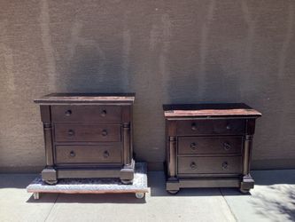 Pair of wooden nightstands
