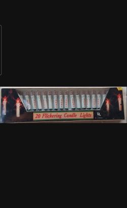 Christmas Lights Set Of 20 Flickering Candle Vintage Collectible Bin6