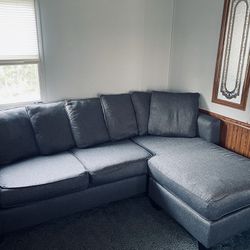 Small Grey Sectional Couch 