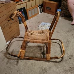 Woven Wilde Children Rattan Rocking Horse