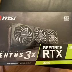 MSI Ventus 3x RTX NVIDIA 3070 GPU
