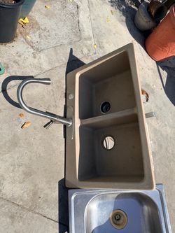 Sink with faucet