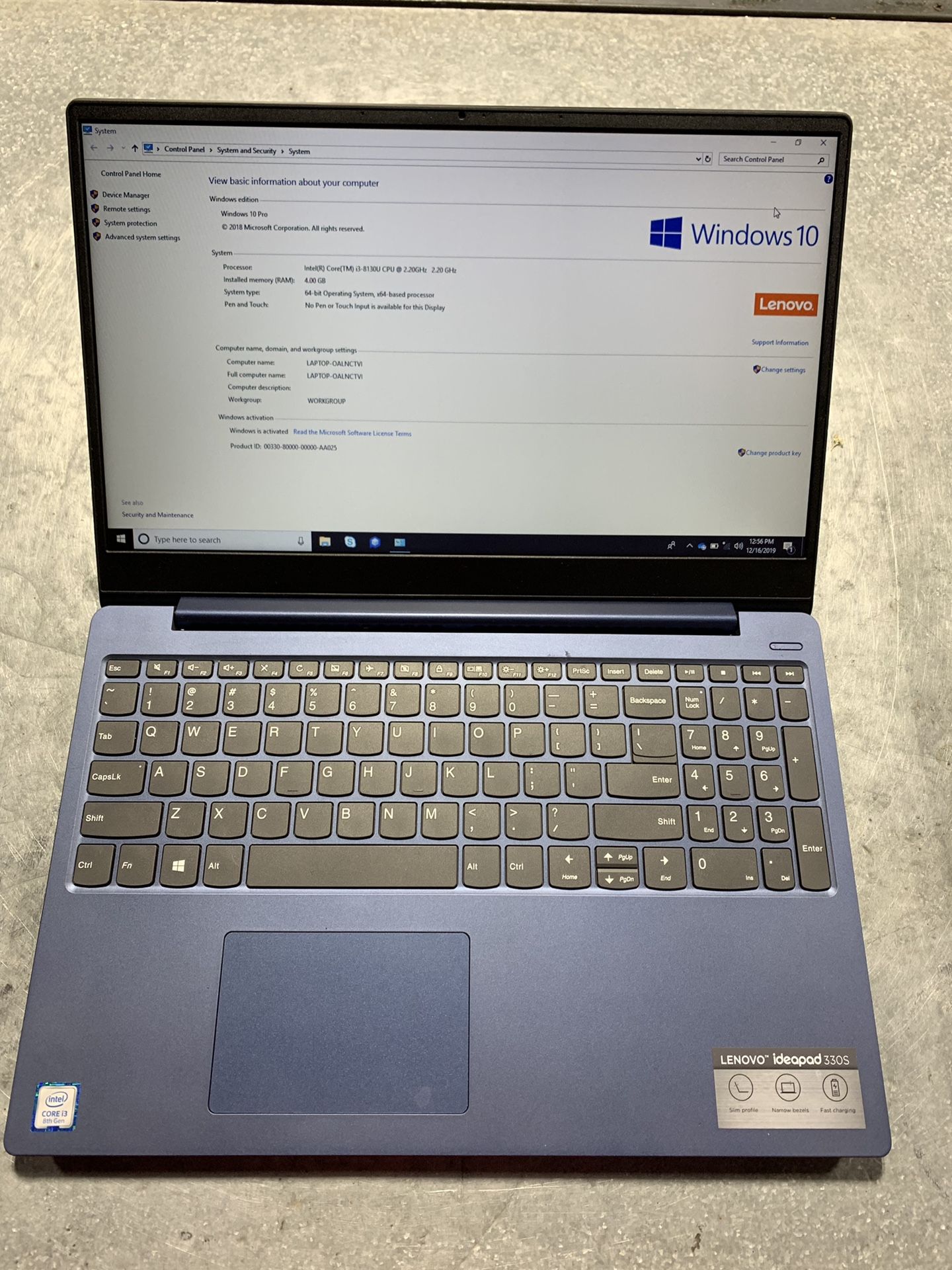 Lenovo - IdeaPad 330S 15.6" Laptop - Intel Core i3 - 4GB Memory - 128GB Solid State Drive - Midnight Blue