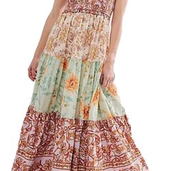 Women Floral Maxi Dress, new
