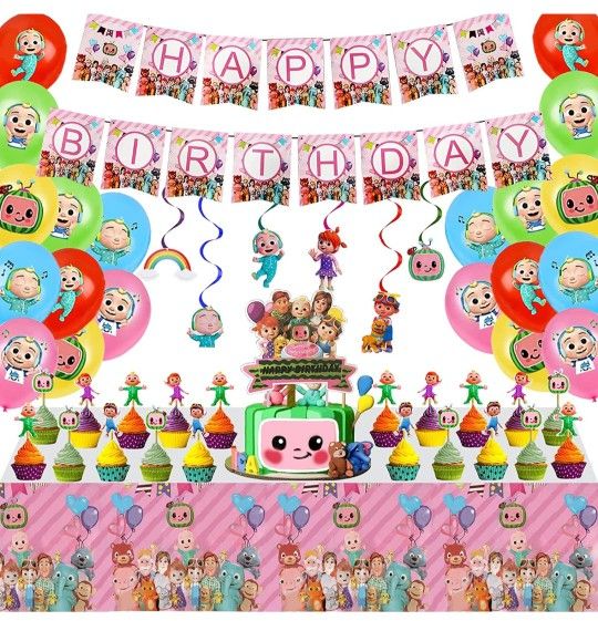 COCOMELON Birthday Party Supplies for Girls