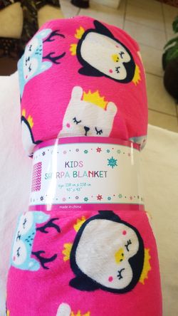 New! Kids Sherpa Owl Blanket