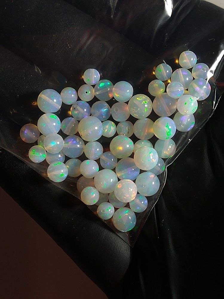 Fifty Carats Of Natural Ethiopian Opal Beads