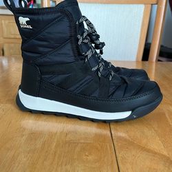 Black Girls Sorel Winter Boots Waterproof