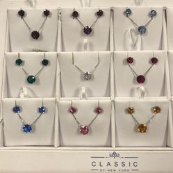 Sterling Silver Necklace With Matching Earrings