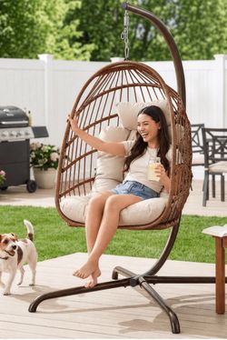 Outdoor foldable hanging Egg chair