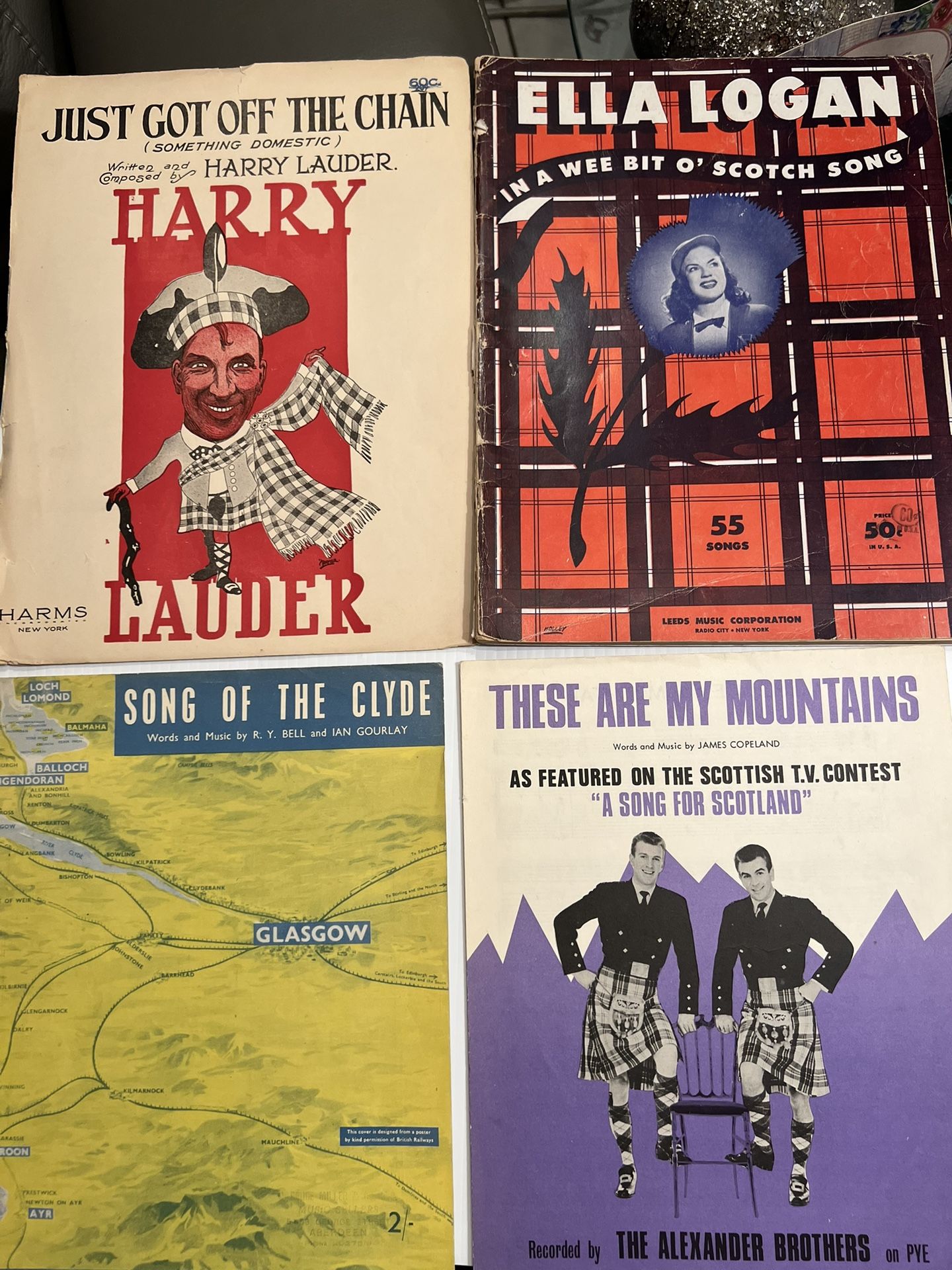 Ephemera Antique/VTG: British Scottish Popular Music Sheets/ Book See Pics for Details