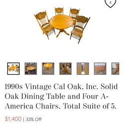 Wood Dining Table Set, Kitchen Table and Chairs
