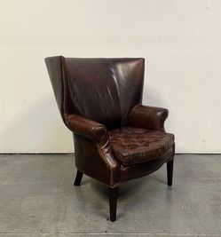 Restoration Hardware, Drake Leather Wingback Chair
