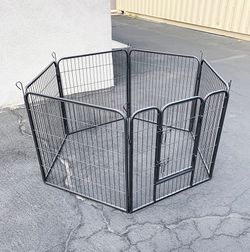(New) $85 Heavy Duty Dog Pet Playpen Fence Gate, 6-Panels X (32” Tall X 32” Wide)